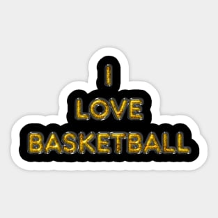 I Love Basketball - Yellow Sticker